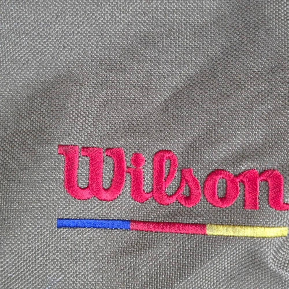 Wilson Duffel Bag Green Tan‎ Multi Pocket Adjustable Strap Sports Travel